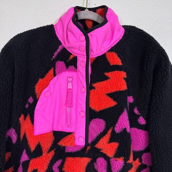 Free People Jacket Women Small Rocky Ridge Fleece Bolts of Love Cozy FP Movement - Picture 4 of 9